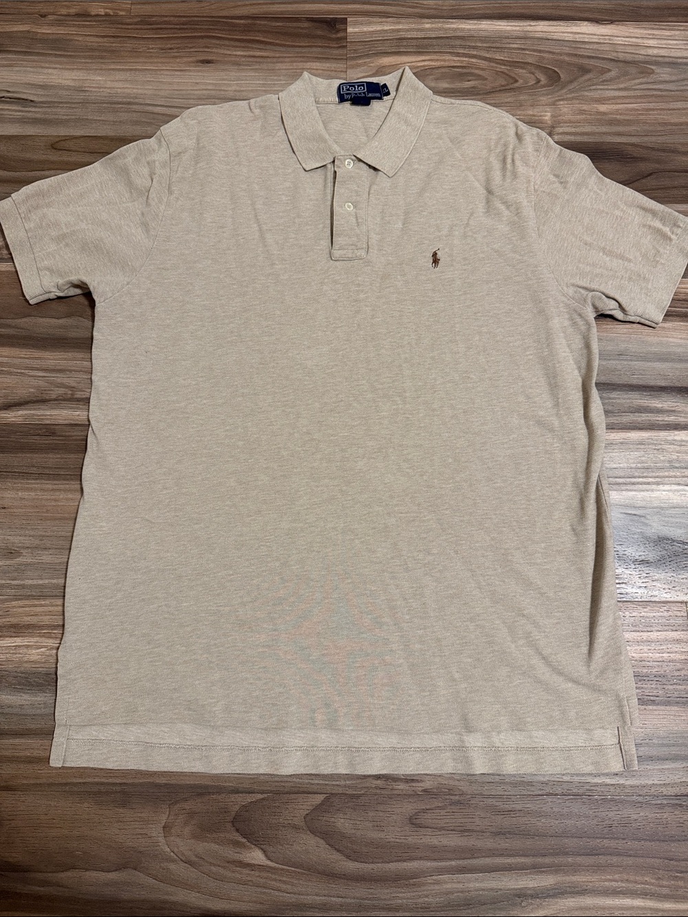 Vtg. Polo by Ralph Lauren Mens XL Brown Heather Pique Polo Shirt 90s Preppy
